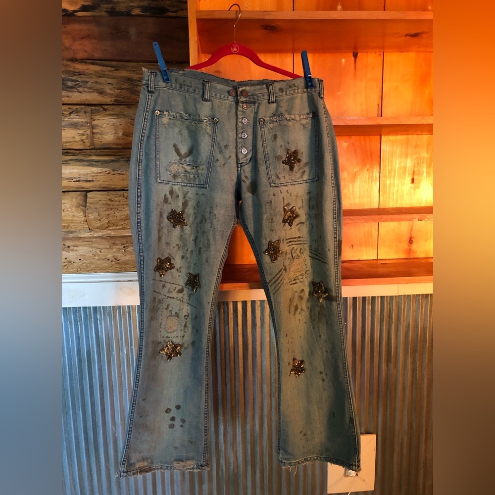 For Sale MP Sequin Star Catcher Denim Jeans NWT